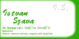 istvan szava business card